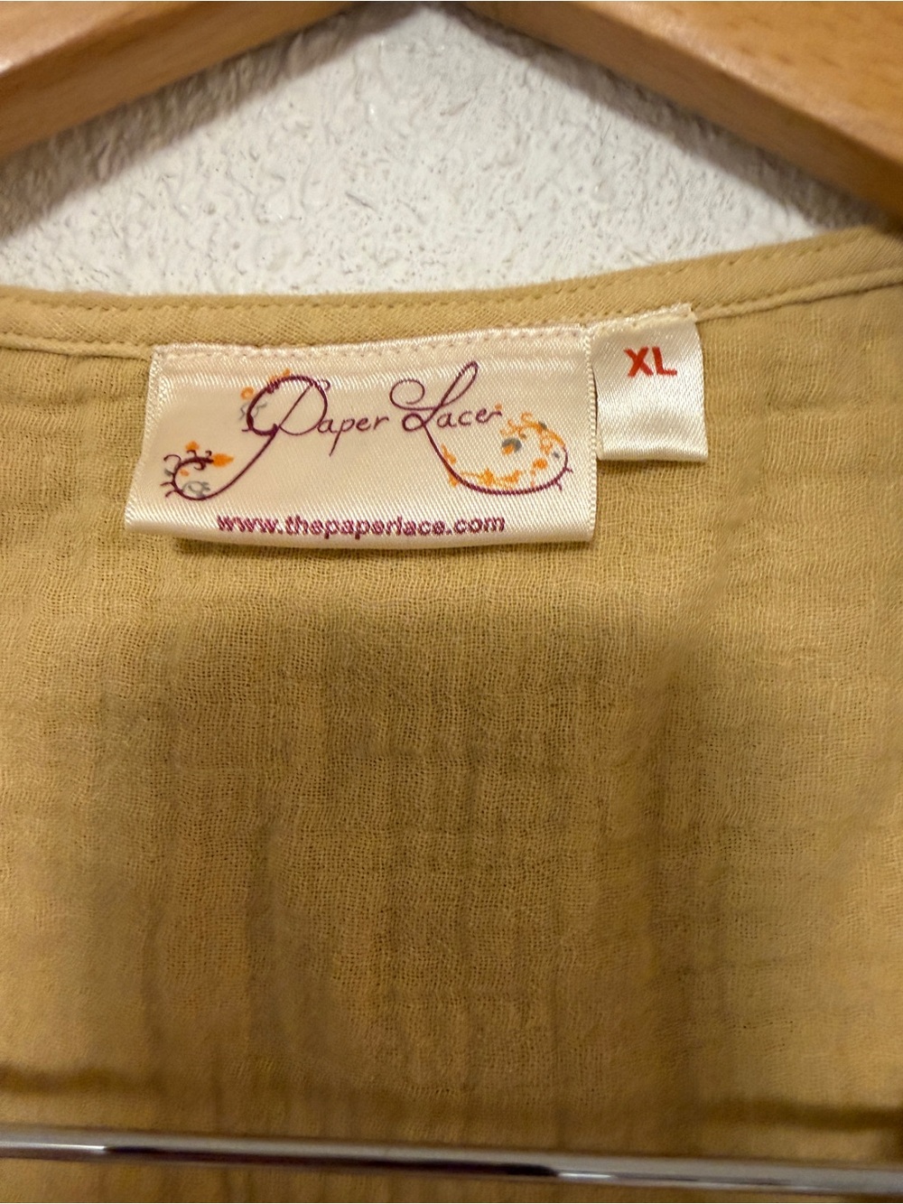 Paper Lace Sleeveless Two-Piece Set in Mustard Yellow cotton summer - Picture 2 of 7